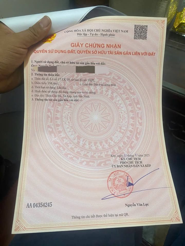 Đất nền Lô góc 198,4m² tại Cầu Đá, Xã Kép - Cơ hội đầu tư hấp dẫn!