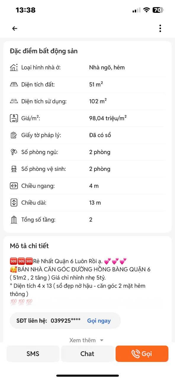 Nhà phố Hồng Bàng, Chợ Lớn, quận 6 - 52m² giá 5 tỷ - Chính chủ cần bán gấp!