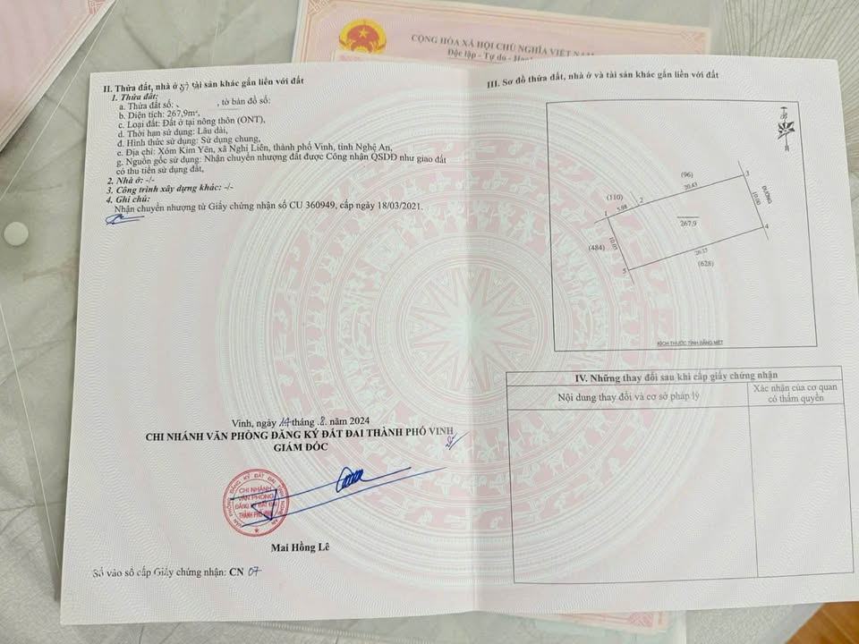 Đất Nền Nghi Liên 267,9m² giá 5.4 tỷ - Đường 5m thông thoáng gần trường