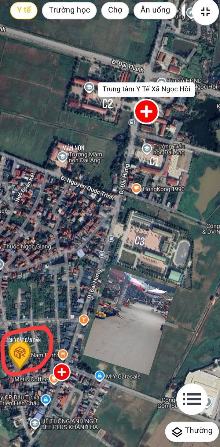 Đất 135m² mặt tiền 10m tại chợ Đại Áng - Thanh Trì, giá thỏa thuận tốt!