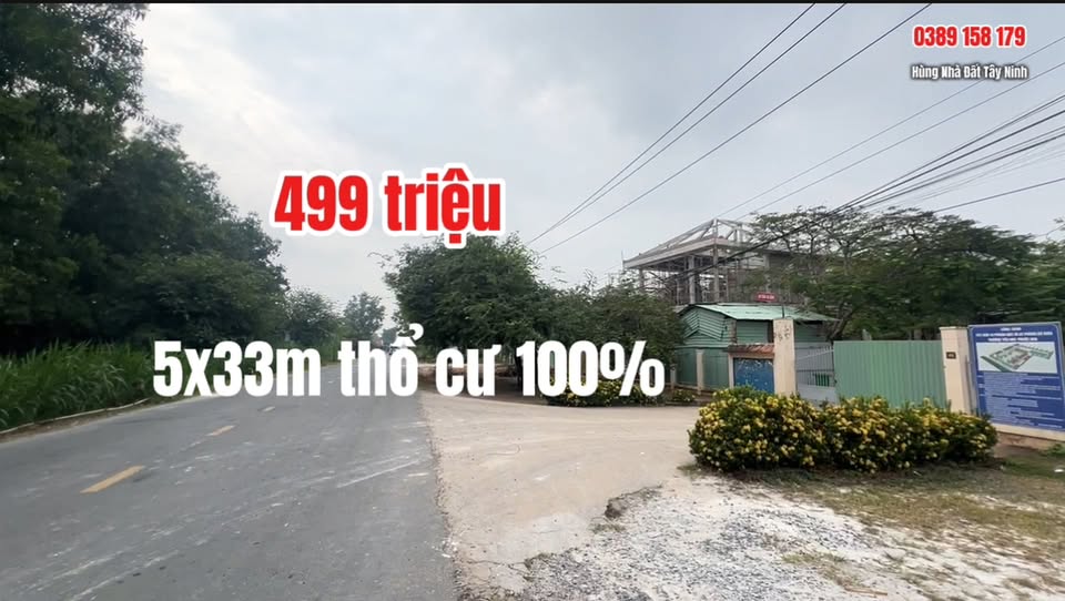 Đất thổ cư 160m² Gò Dầu Tây Ninh giá 499 triệu - Pháp lý rõ ràng, sổ hồng chính chủ!