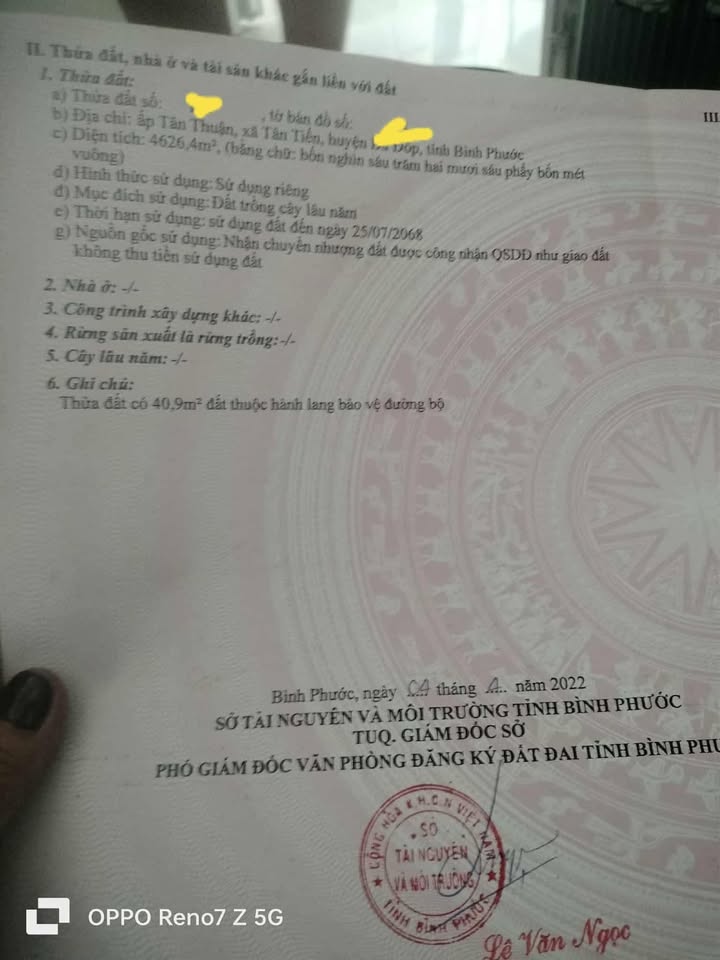 Đất nền Tân Tiến Bù Đốp 14,400m² - Mặt tiền nhựa, dân cư đông đúc!