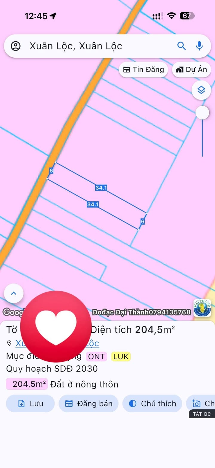 Đất thổ cư 160m² tại Xuân Trường, Xuân Lộc chỉ 500 triệu - Cơ hội đầu tư vàng!