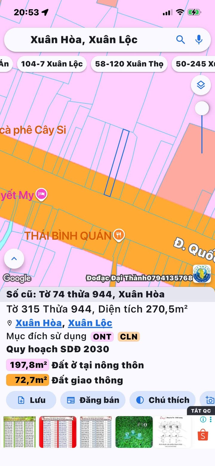 Đất thổ cư 265m² tại Quốc lộ 1A, Xuân Hòa - Giá chỉ 1.1 tỷ, đầu tư ngay!