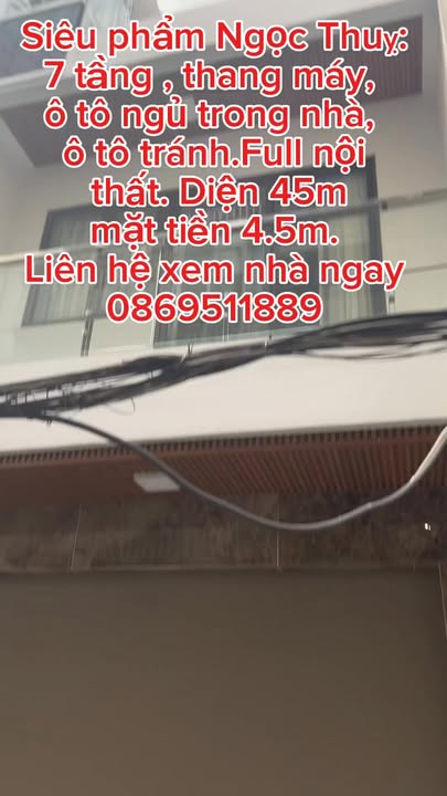 Nhà phố Ngọc Thụy Long Biên 45m², 7 tầng - Giá chỉ 14 tỷ, thang máy hiện đại!