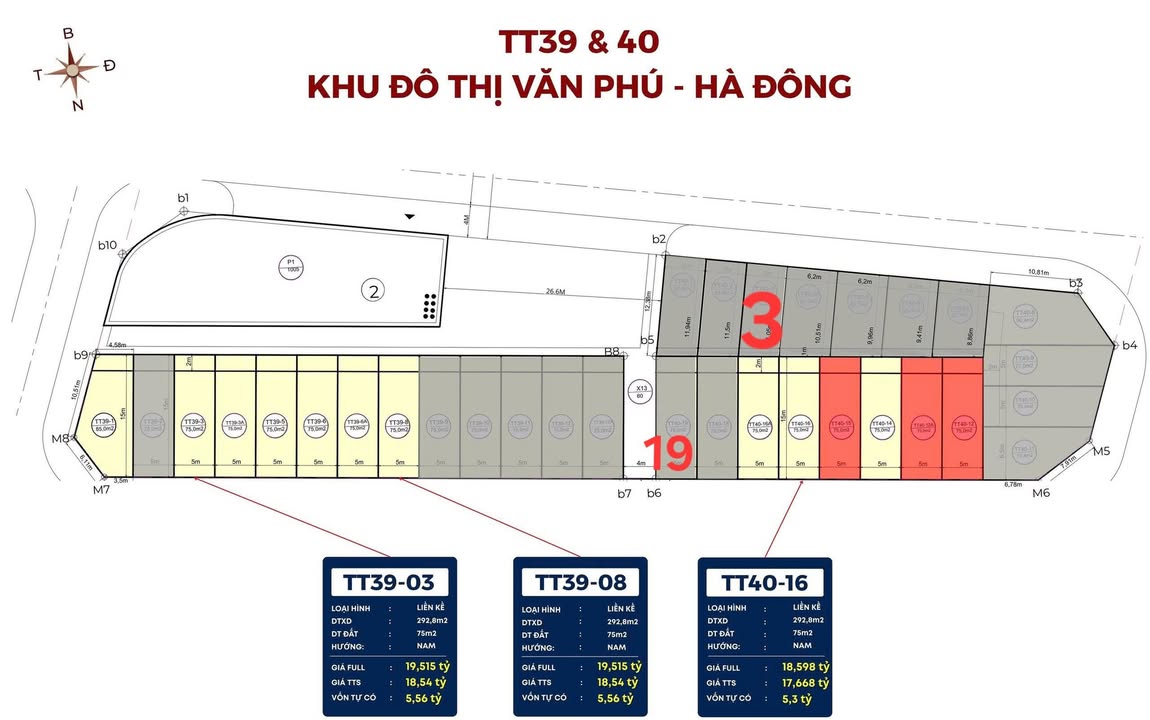 Townhouse Liền kề TT40 Phú La Hà Đông 56.6m² giá 14 tỷ - Đầu tư sinh lời ngay!