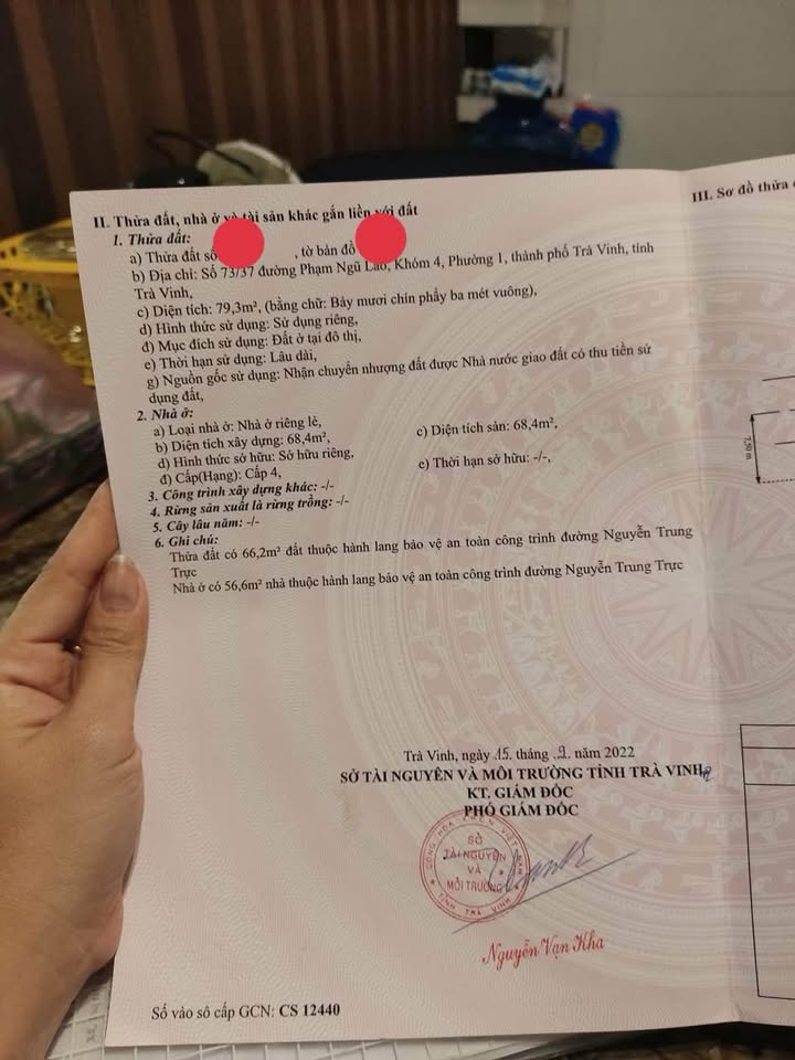 Nhà mặt tiền Nguyễn Trung Trực, Trà Vinh 85m² giá 1.4 tỷ - Sổ đỏ chính chủ!