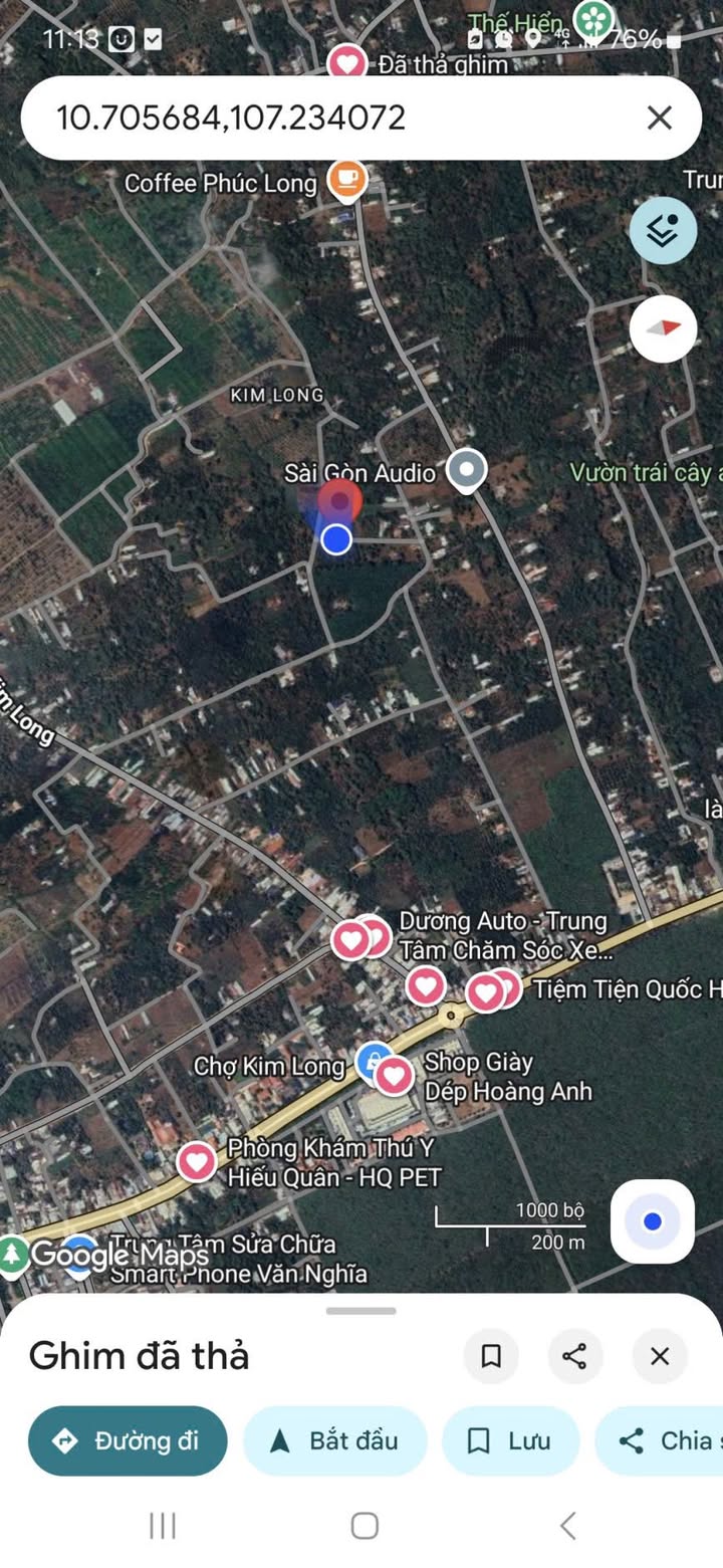 Đất nền Kim Long Châu Đức 3800m² giá 1.12 tỷ - Sổ đỏ chính chủ, thuận tiện xây dựng!