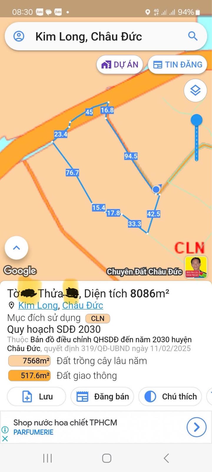 Đất nền Kim Long, Châu Đức 800m² giá chỉ 800 triệu - Tiềm năng đầu tư lớn!