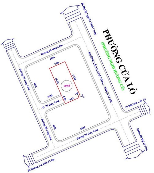 Đất Nghi Hương Cửa Lò 169m² giá 1 tỷ - Vị trí đắc địa gần biển!