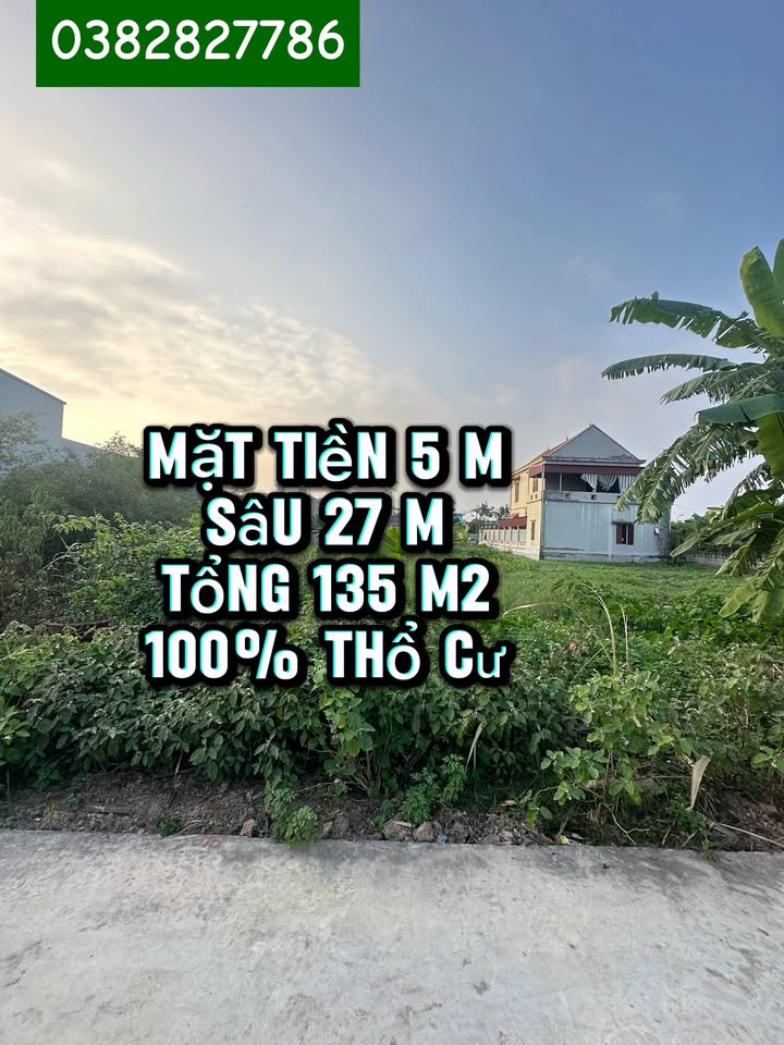 Đất thổ cư 135m² xã Hoành Sơn - Hướng Đông, giá thỏa thuận - Đường rộng ô tô tránh nhau!