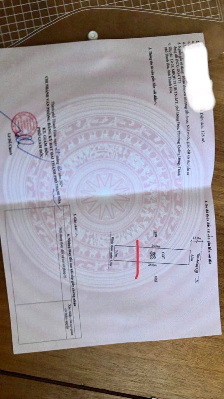 Đất nền Quảng Đông Thanh Hóa 125m² - Cơ hội đầu tư hiếm có!