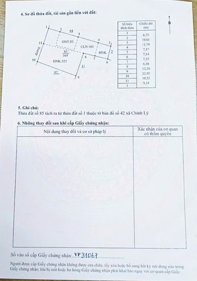 Đất nền Chính Lý, Lý Nhân 569m² giá 1 tỷ - Cơ hội đầu tư tuyệt vời!
