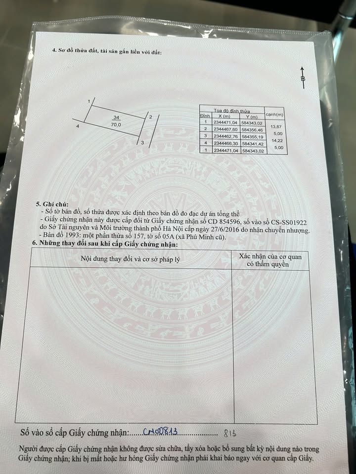 Đất thổ cư thôn Đoài, Phú Minh 70m² - Ô tô đỗ cửa, sổ đỏ chính chủ!