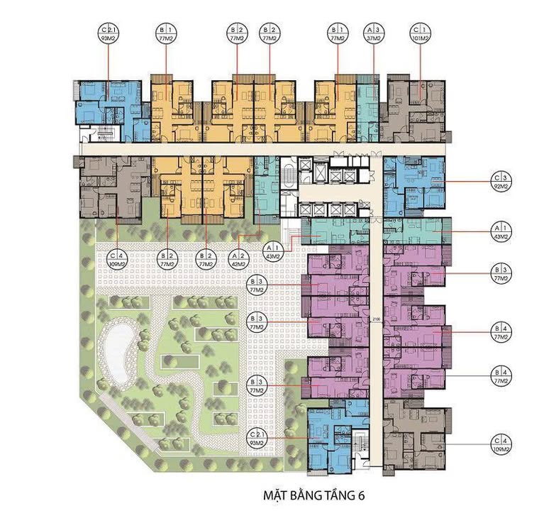 Căn hộ 2PN 2VS The Two Gamuda Gardens 78.5m² giá 7 tỷ - An ninh 24/7 và tiện ích đầy đủ!