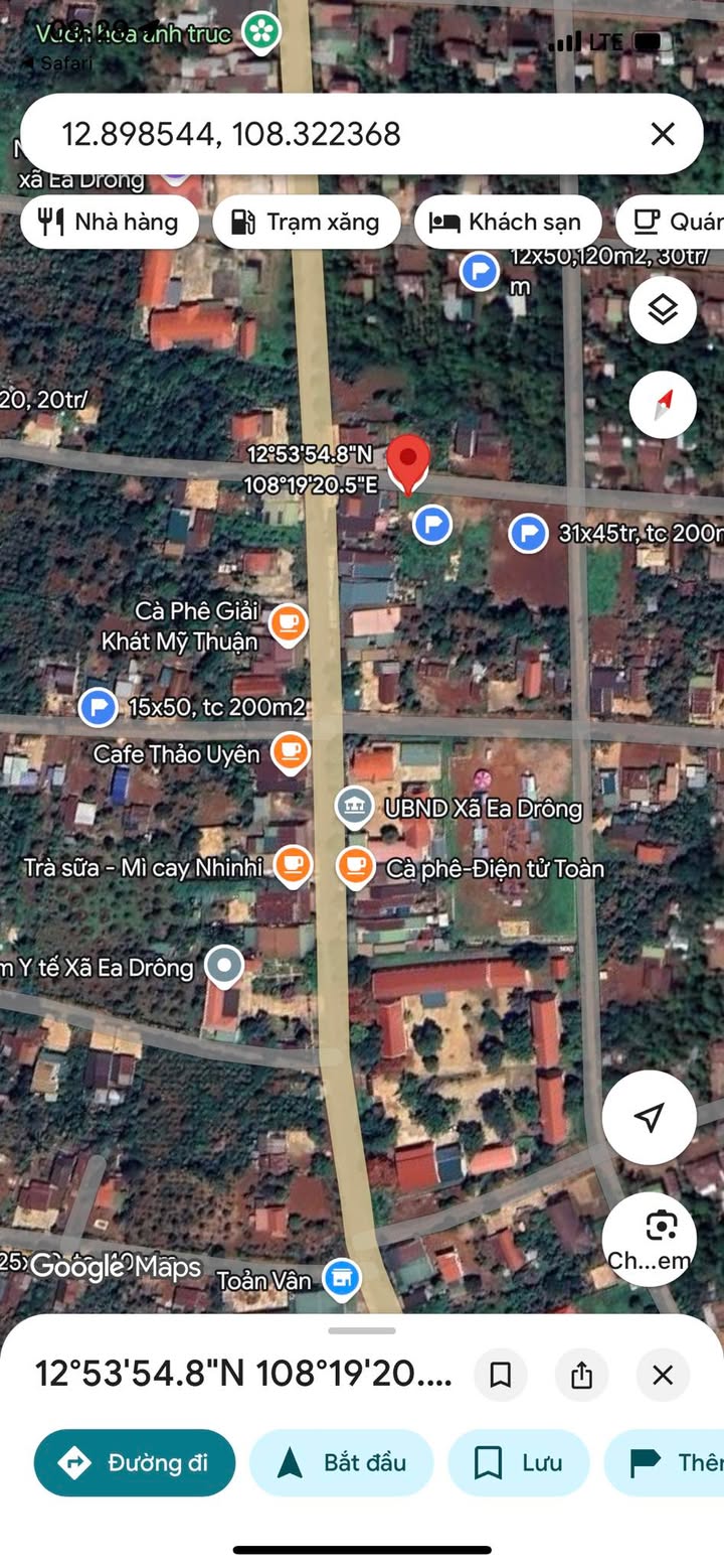 Đất thổ cư 200m² xã Ea Drông, Buôn Hồ - Giá 1.86 tỷ, cơ hội đầu tư tuyệt vời!