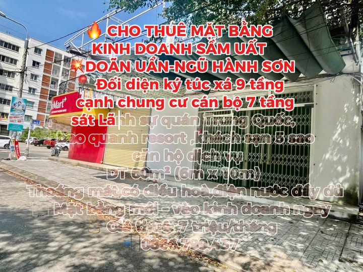 Mặt bằng cho thuê đường Doãn Uẩn, Khuê Mỹ, Đà Nẵng 60m² - Giá thỏa thuận hấp dẫn!