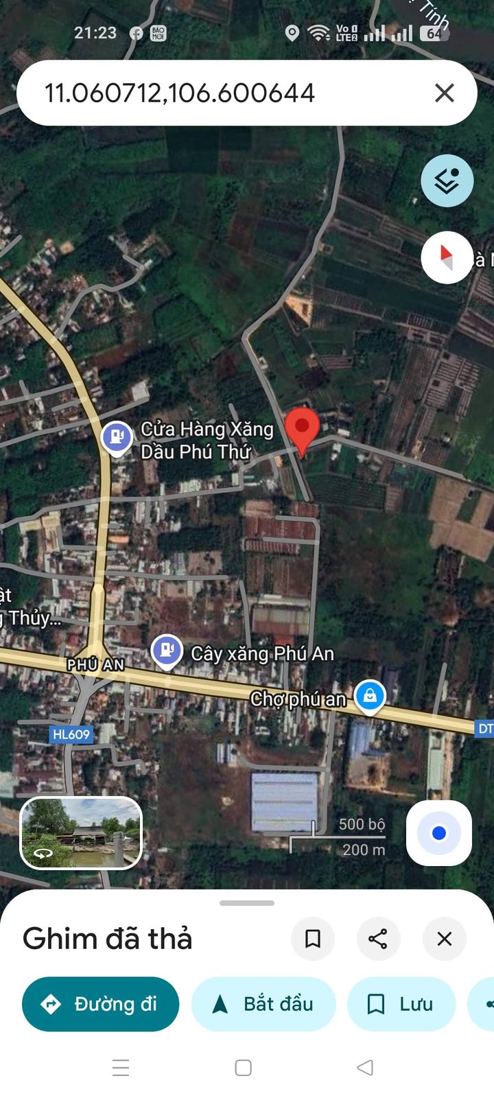 Đất lập vườn Phú An, Bến Cát 1.042m² giá 2 tỷ - Mặt tiền kênh tuyệt đẹp!