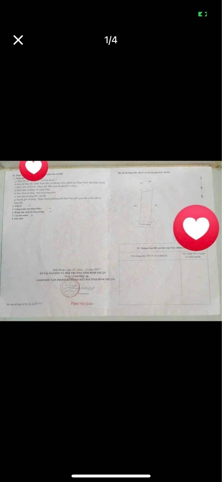 Đất thổ cư Phong Nẫm, Phan Thiết 105m² giá chỉ 600 triệu - Cơ hội đầu tư hấp dẫn!