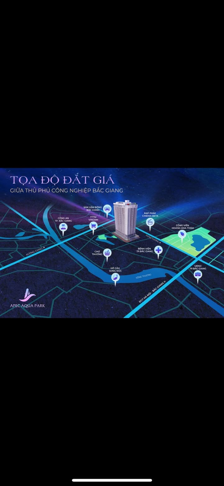 Căn hộ Apec Aqua Park Bắc Giang 68m² giá 3.3 tỷ - Full nội thất hiện đại!