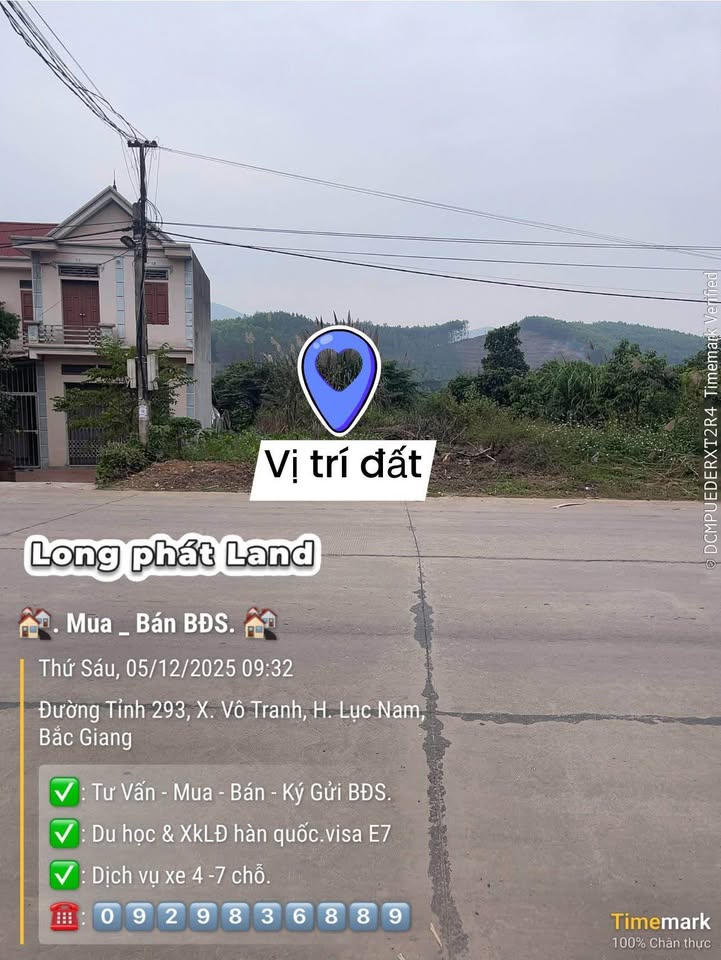 Đất liền kề mặt đường TL 293 tại xã Vô Tranh, Lục Nam - Tiềm năng đầu tư lớn!