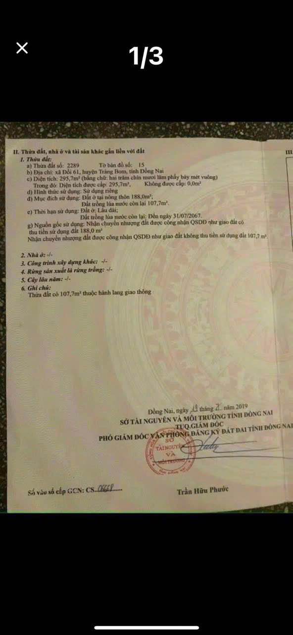 Đất thổ cư mặt tiền đường Phùng Hưng, xã An Viễn, 188m² giá 4 tỷ - Đầu tư sinh lời!