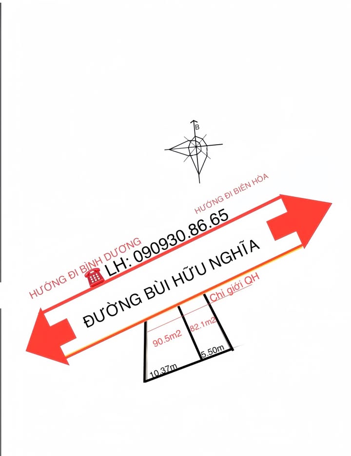 Đất nền mặt tiền Bùi Hữu Nghĩa, Tân Hạnh, Biên Hòa - Kinh doanh đa ngành, giá 3.8 tỷ!