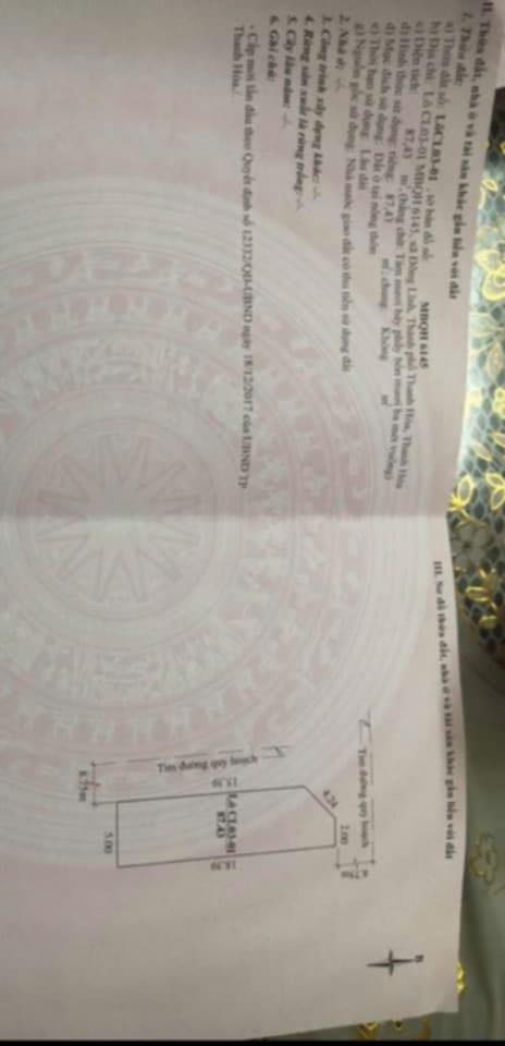 Đất nền Đông Lĩnh Thanh Hóa 87,43m² - Giá thỏa thuận hấp dẫn!