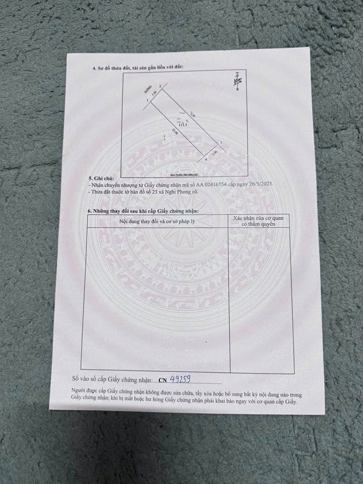 Đất nền Nghi Phong Vinh 111,5m² giá chỉ 1,6 tỷ - Đường bê tông thông thoáng!