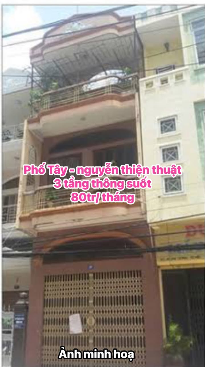 Cho thuê nhà mặt tiền 3 tầng Nguyễn Thiện Thuật, Nha Trang 63m² - Vị trí đắc địa kinh doanh