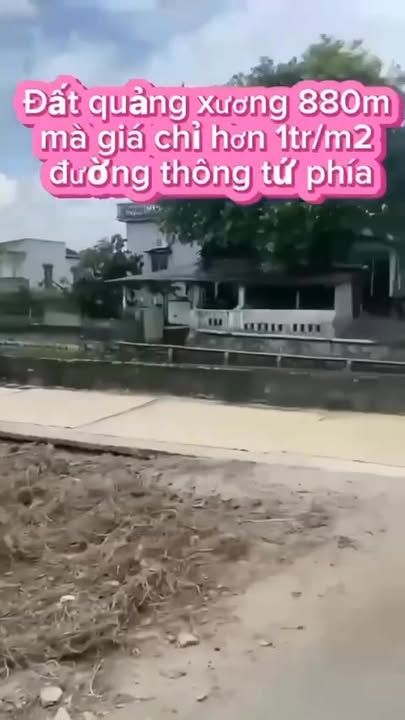 Đất thổ cư 880m² tại Quảng Trường, Quảng Xương chỉ 1 tỷ - Cơ hội đầu tư hấp dẫn!