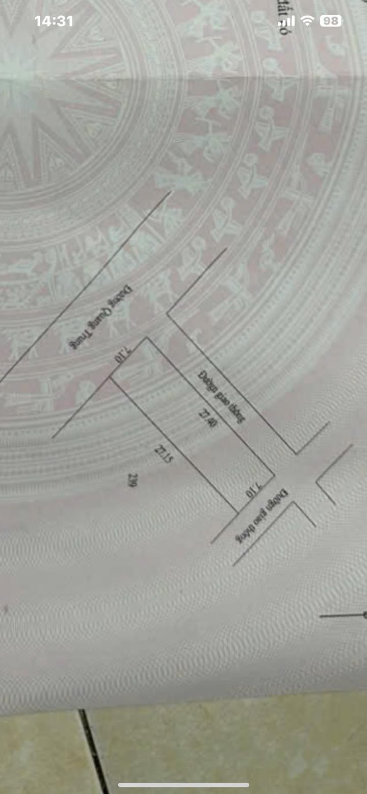 Đất nền mặt đường Quang Trung, Đậu Liêu, Hồng Lĩnh 193m² giá 3.2 tỷ - Đầu tư sinh lời ngay!