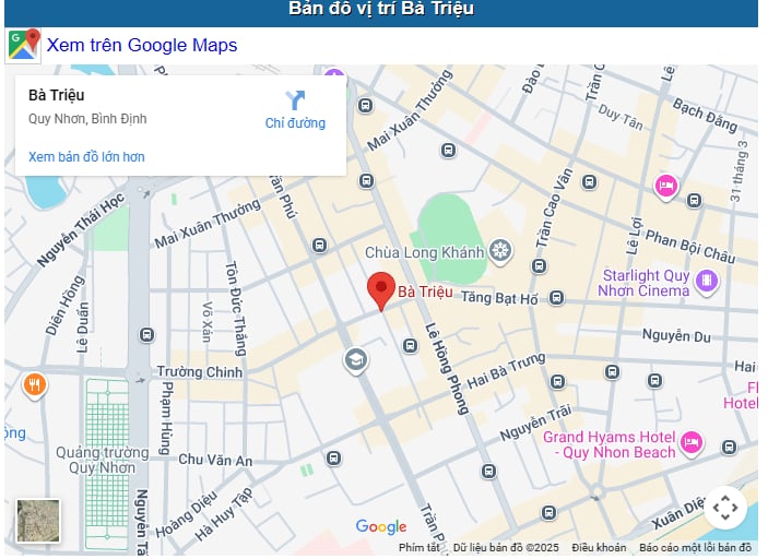 Nhà cấp 4 mặt tiền đường Bà Triệu, TP Quy Nhơn, 107m² - Vị trí đắc địa, giao thông thuận lợi!