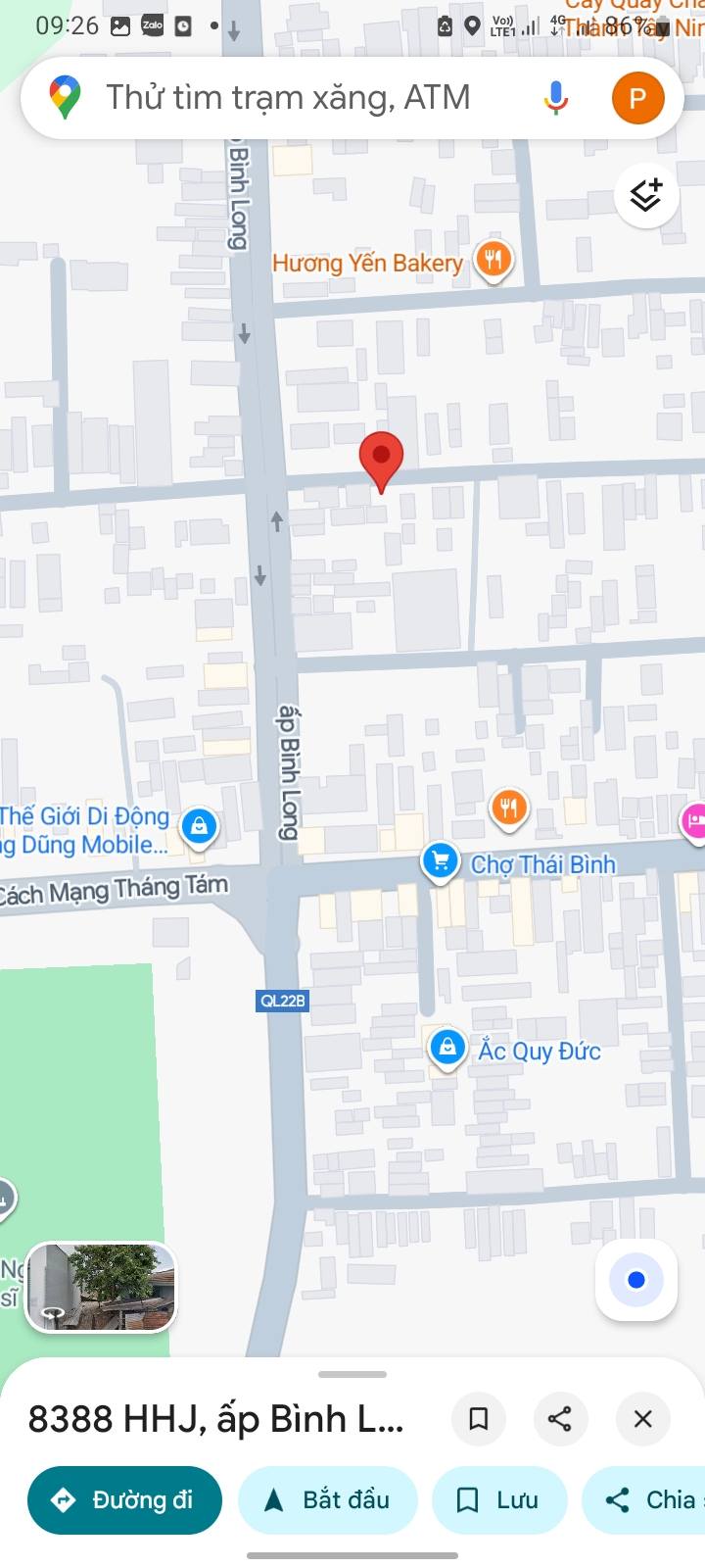 Đất thổ cư 216m² Ấp Bình Long, Thái Bình giá 1 tỷ - Gần chợ tiện lợi!