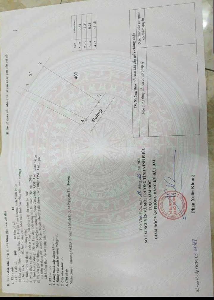 Đất thổ cư Lẻ, Đạo Tú, Tam Dương 107m² giá 1.1 tỷ - Vị trí đẹp, tiện ích đầy đủ!