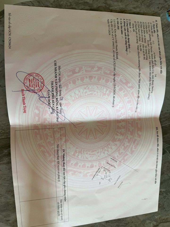 Đất nền Bến Cát 85m² giá 1.2 tỷ - Góc 2 mặt tiền đẹp