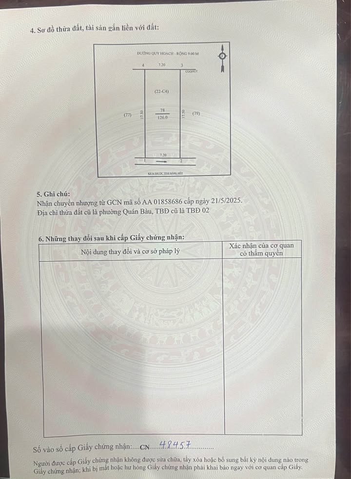 Bán đất đấu giá khối 7 – Quán Bàu 126m² giá 6 tỷ - Khu dân cư trí thức, tiện ích đầy đủ!