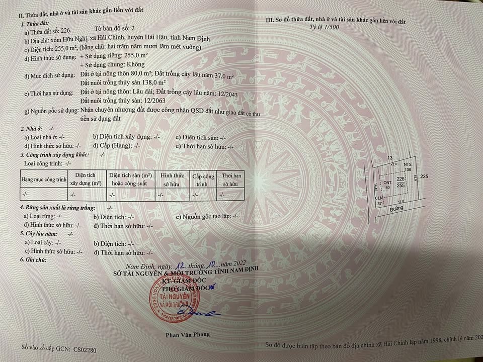 Đất nền góc 2 mặt tiền tại Hải Chính, Hải Hậu 246m² giá 934.5 triệu - Cơ hội đầu tư tuyệt vời!