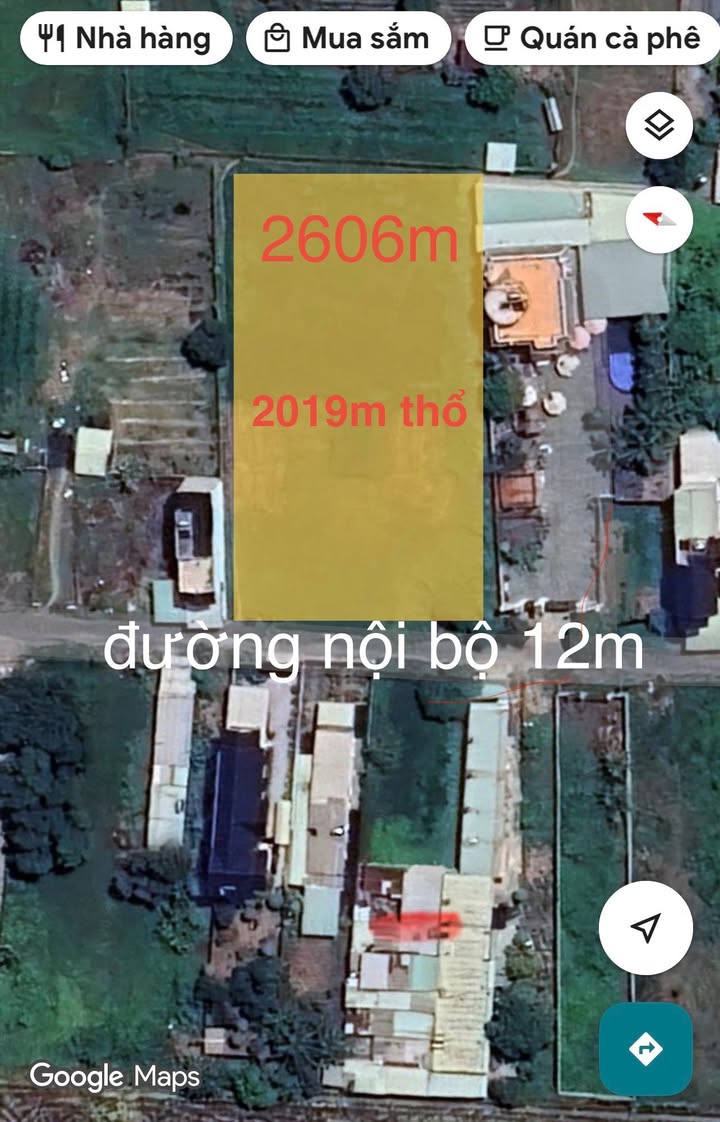 Đất thổ cư Tân Phú Trung 2680m² giá 5.1 tỷ - Mặt tiền đường nội bộ 12m
