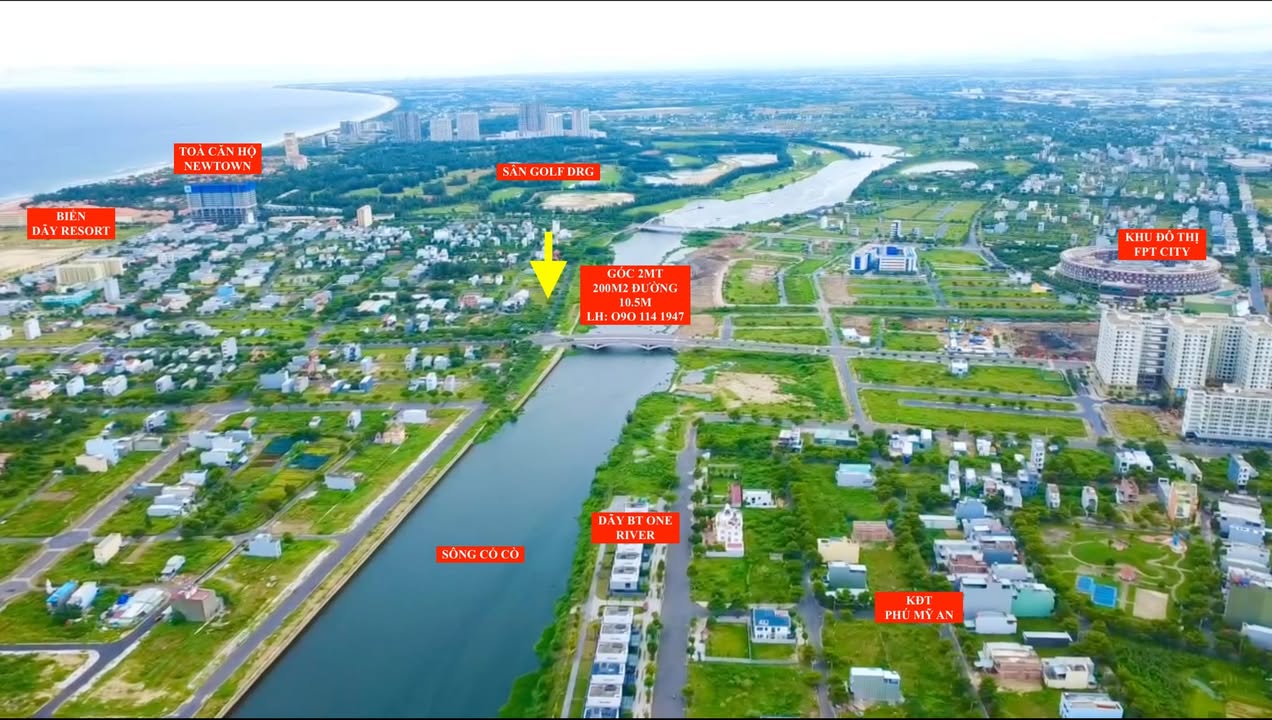 Đất nền ven sông Hòa Hải 200m² giá 14 tỷ - Đầu tư sinh lời ngay!