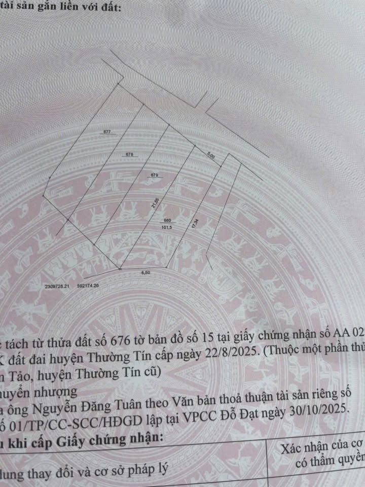 Đất nền Hồng Vân, Thường Tín 101.5m² giá chỉ 3x triệu - Đầu tư sinh lời ngay!