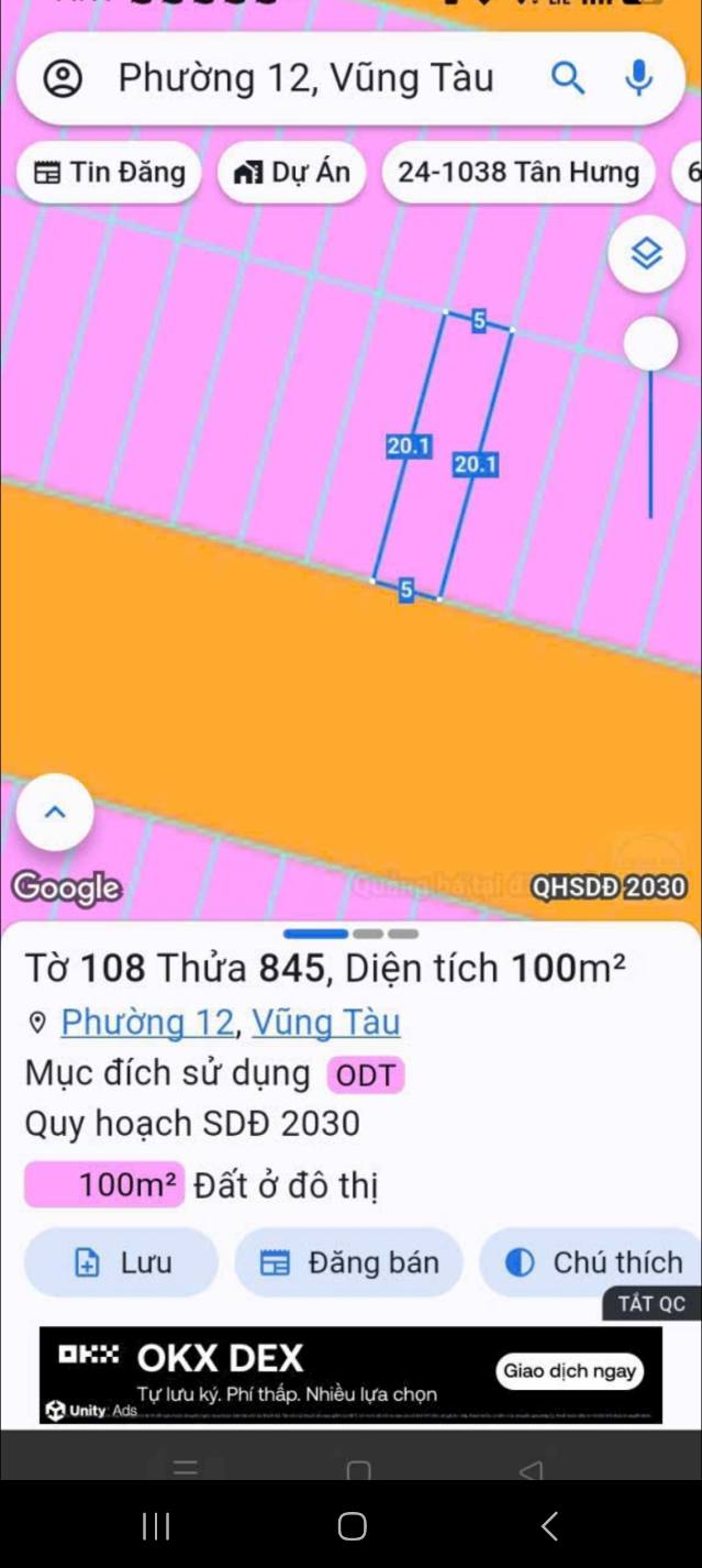 Đất nền dự án Sông Cây Khế, phường 12, Bà Rịa - Vũng Tàu, 100m² chỉ 2.78 tỷ - Cơ hội đầu tư tuyệt vời!