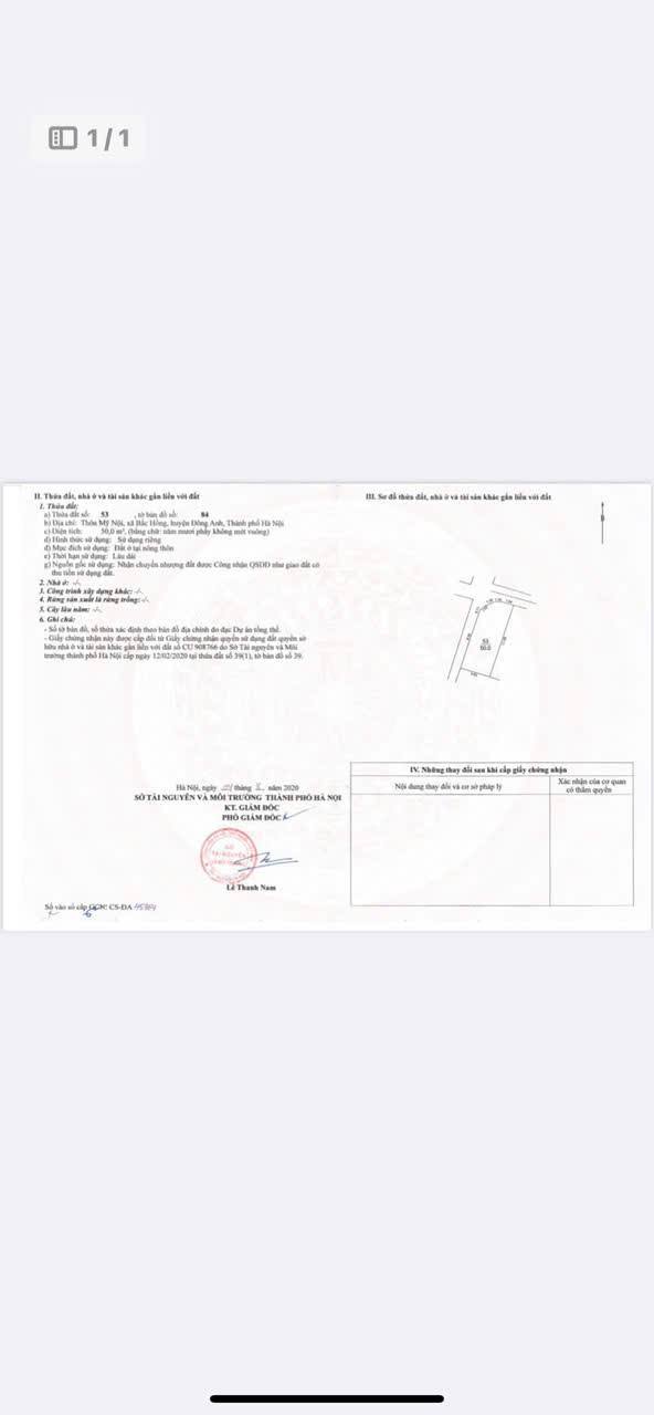 Đất nền thôn Mỹ Nội, Bắc Hồng 50m² - Lô góc hai mặt thoáng, giá tốt!