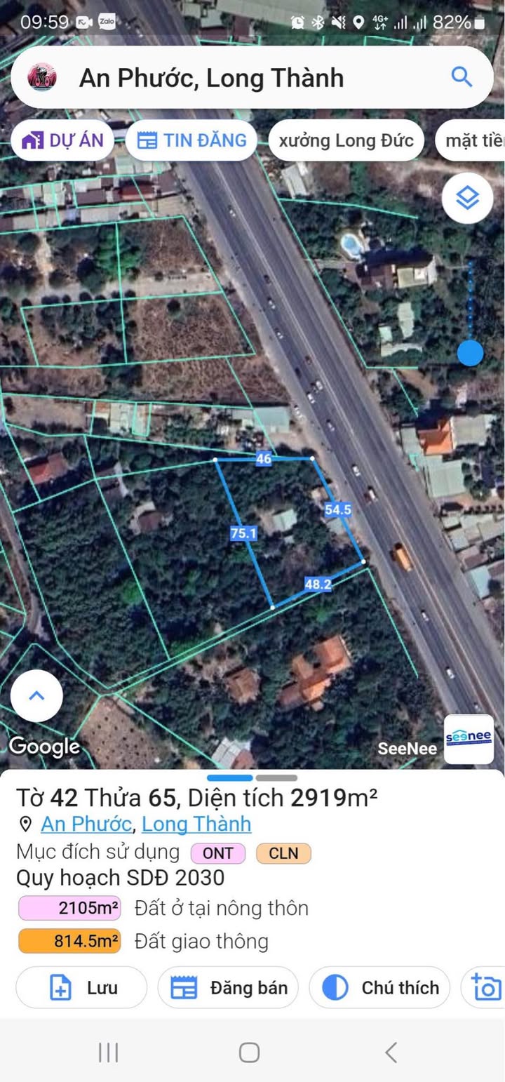 Đất nền mặt tiền Quốc lộ 51, An Phước, Long Thành, 2900m² - Đầu tư sinh lời hấp dẫn!