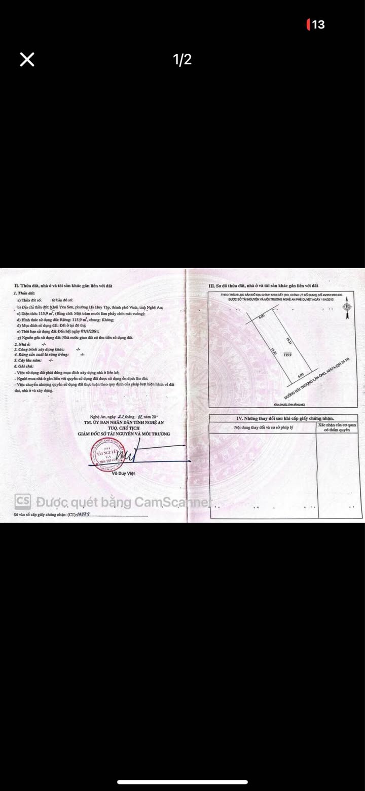 Đất mặt đường Hải Thượng Lãn Ông, Vinh 116m² giá 11.6 tỷ - Kinh doanh cực sầm uất!