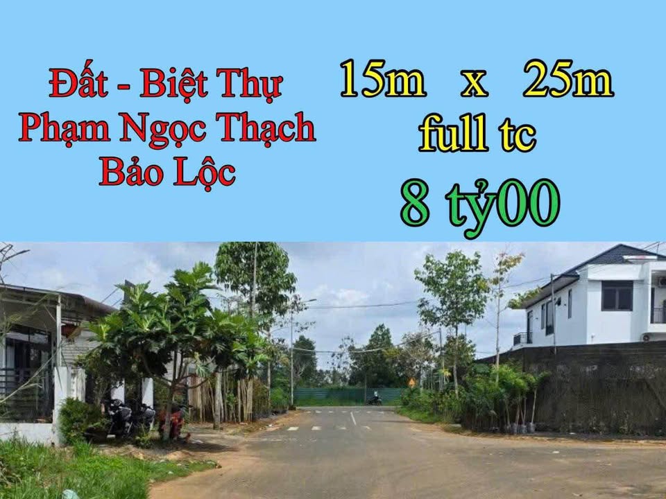 Đất Biệt Thự Khu Phạm Ngọc Thạch Bảo Lộc 375m² giá 8 tỷ - Đầu tư sinh lời hấp dẫn!