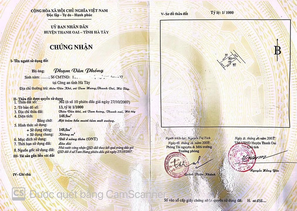 Đất đấu giá Tam Hưng, Thanh Oai 148m² chỉ 7 tỷ - Đầu tư sinh lời hấp dẫn!