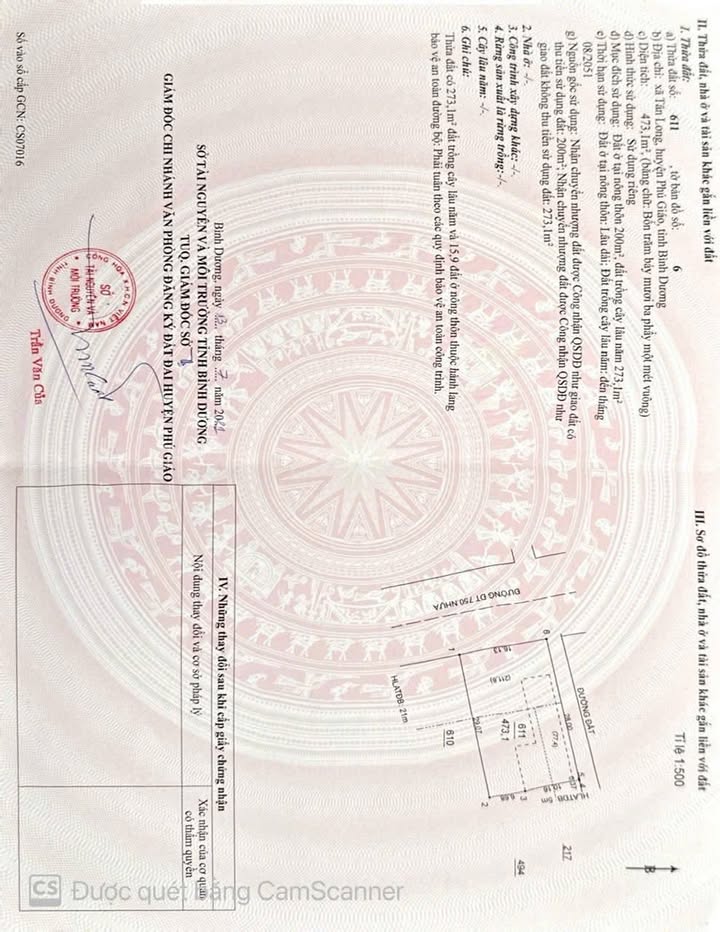 Đất mặt tiền ĐT750, Tân Long, Phú Giáo, 480m² chỉ 3 tỷ - Đầu tư sinh lời ngay!