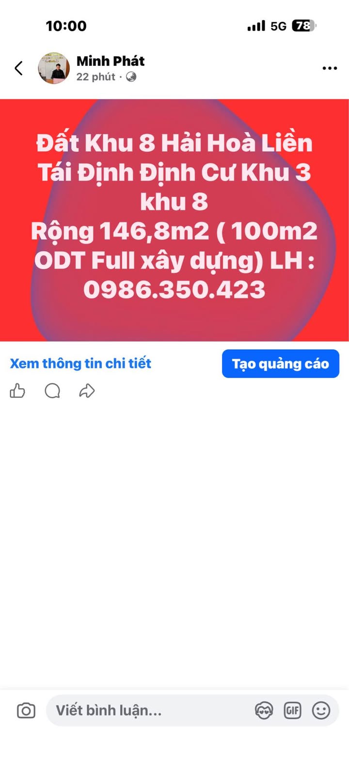 Đất nền Khu 8 Hải Hoà Móng Cái 146,8m² giá 1 tỷ - Đầu tư sinh lời ngay!