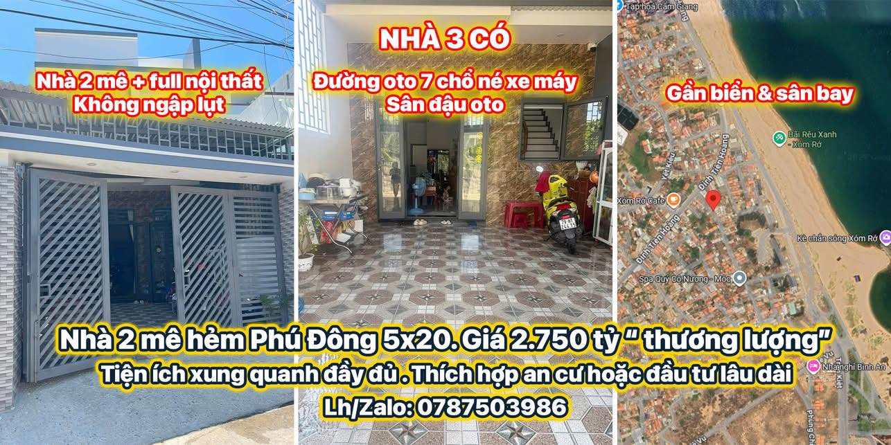Nhà 2 Mê Đường Đinh Tiên Hoàn Tuy Hòa 100m² giá 2.75 Tỷ - Thương Lượng Tốt!